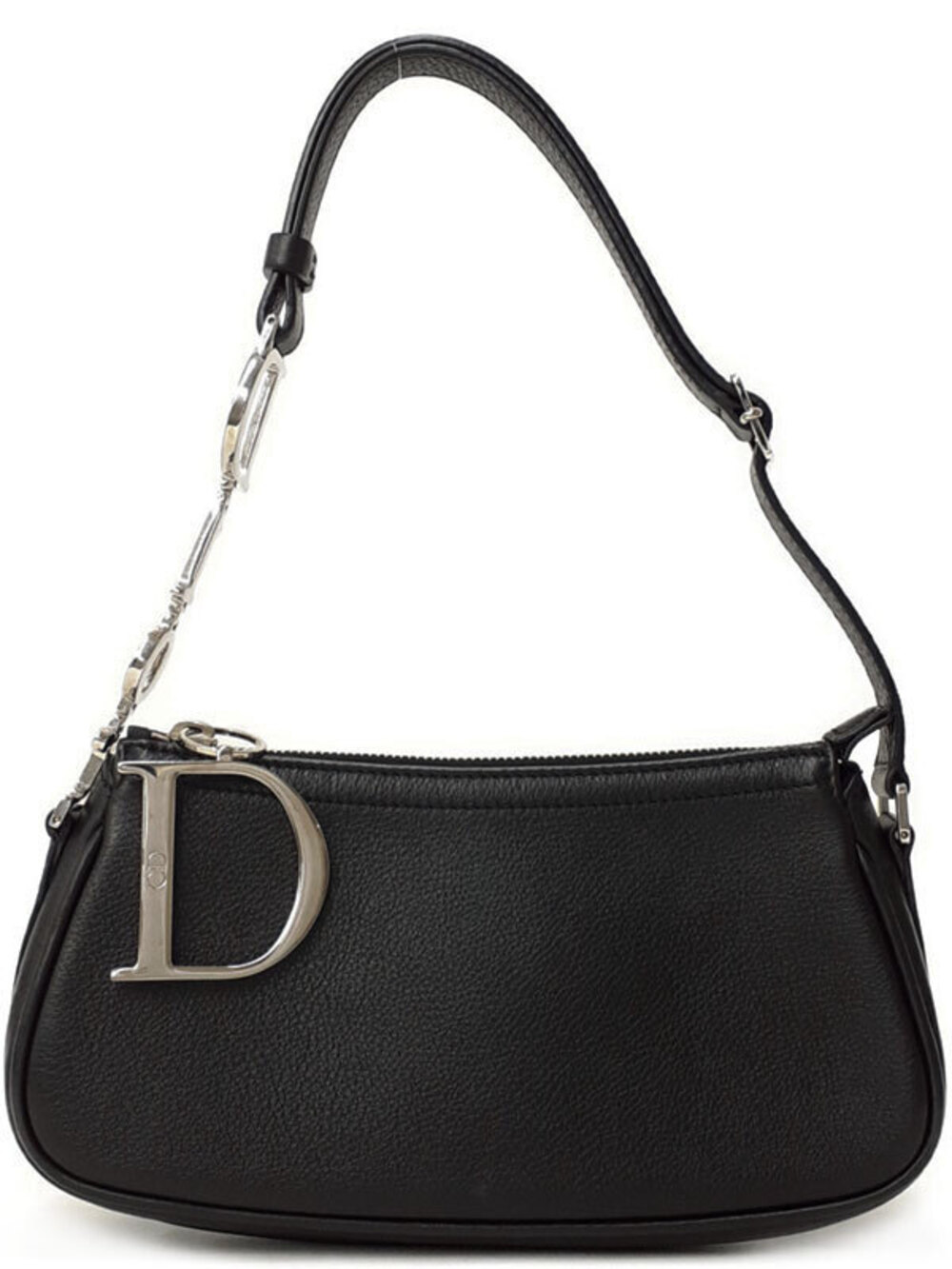 Christian Dior D Charm John Galliano prominent D logo charm Black
